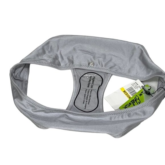 SAM EDELMAN Cheeky Silver Hipster Bikini Bottom Size M NWT - Picture 11 of 13